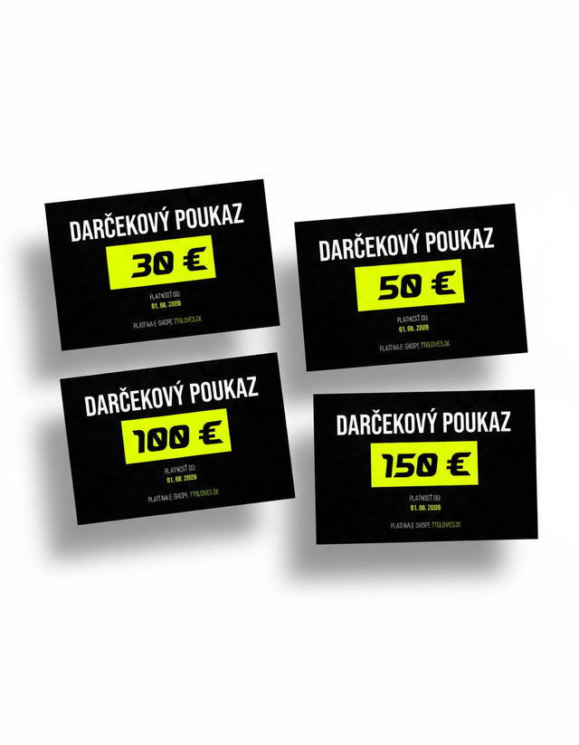 Darčekové poukazy TTgloves